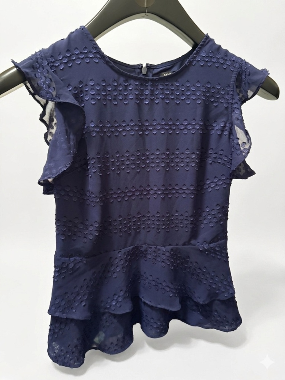 Banana Republic Navy Blue Textured Blouse